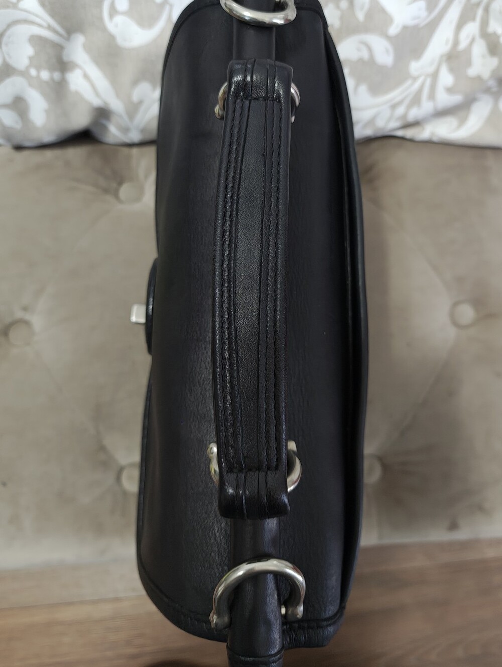Vintage Coach Black Willis Silver Nickel Hardware 9927 - Picture 4 of 12